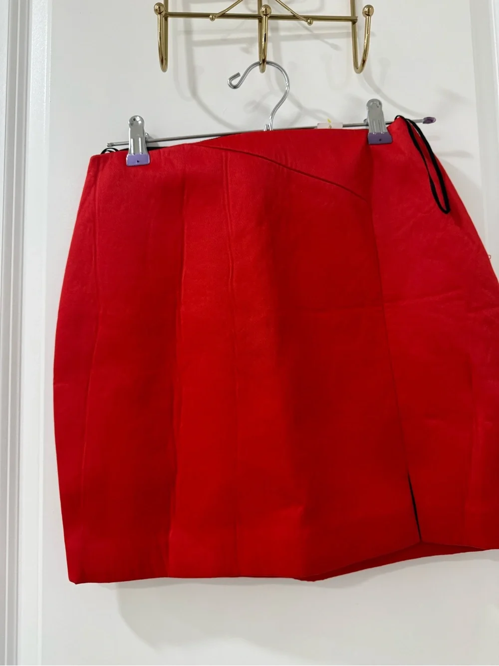 kate spade Red Mini Skirt with Panel Detailing